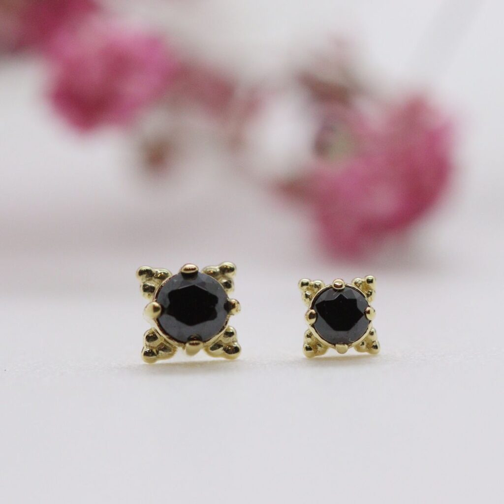 Zia - Black CZ - YG