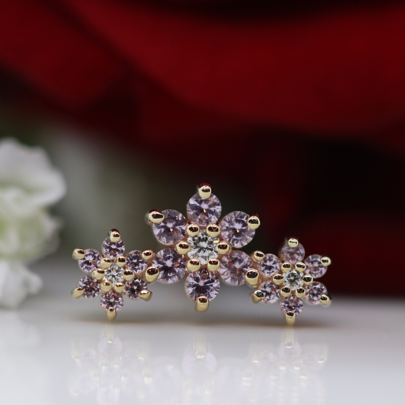 Estrella - Light pink Sapphire & White Diamond - YG