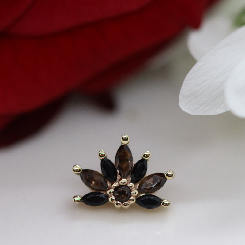 Tiny Starling - Smoky Quartz & Onyx