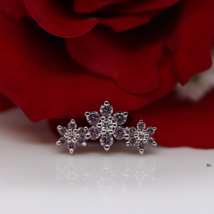 Estrella - Light pink Sapphire & White Diamond - WG