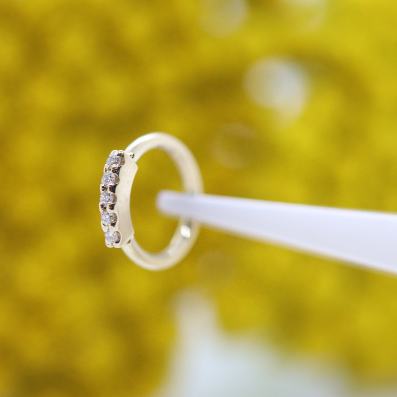 5 Gem Blaze seamring - YG