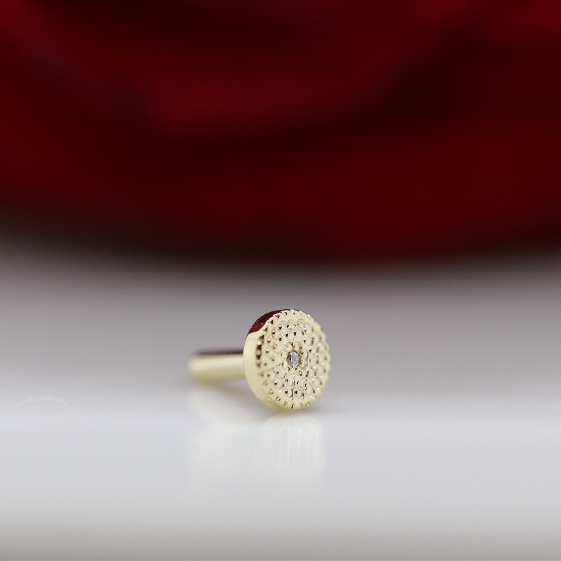 BVLA threaded labret - White diamond