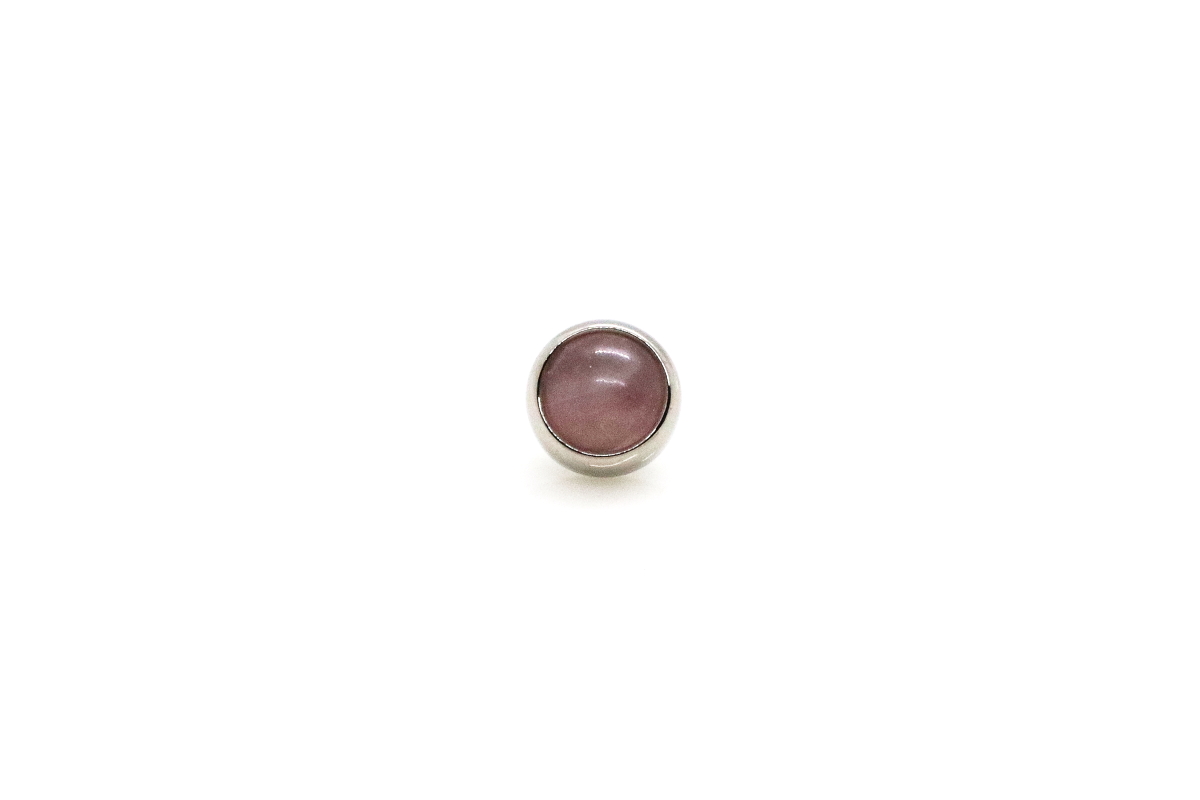 Natural Stone End - "White mother of pearl"