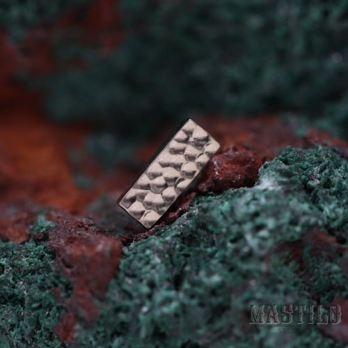 Rectangle end, hammered - WG