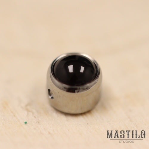 Captive gem bezel - Black onyx