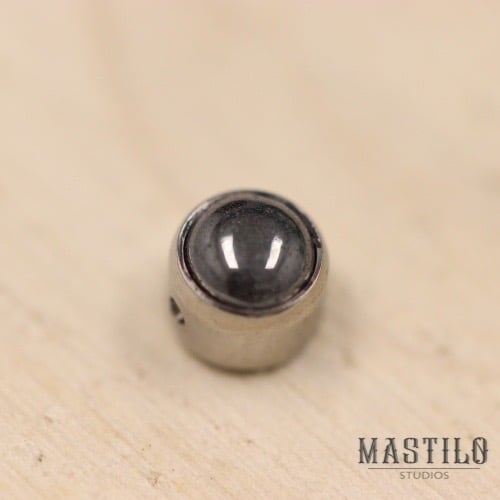 Captive gem bezel - Hematite