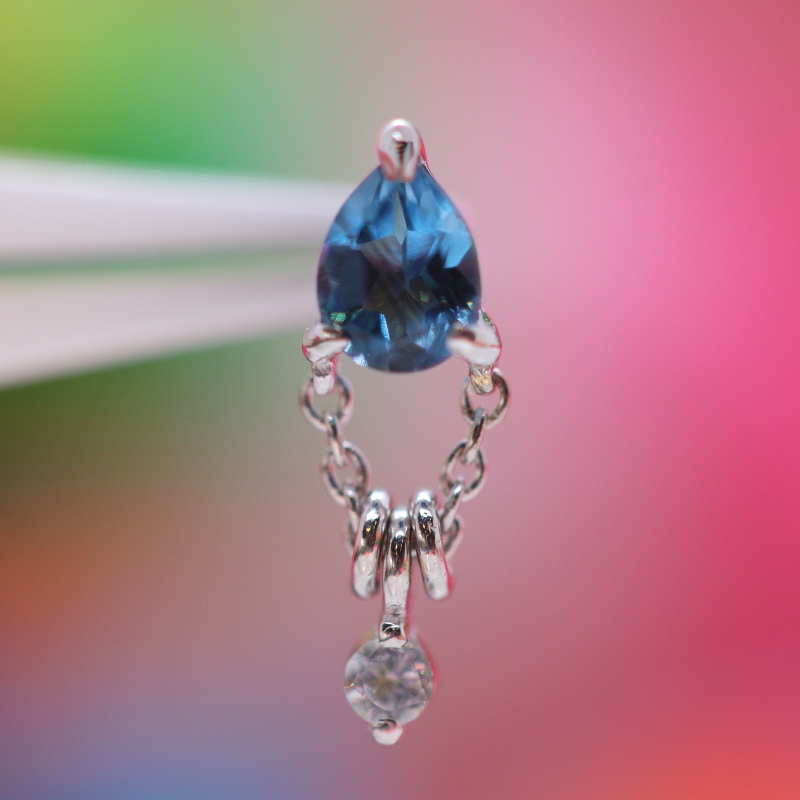 1000% - Stacked - London Blue & White Sapphire - WG