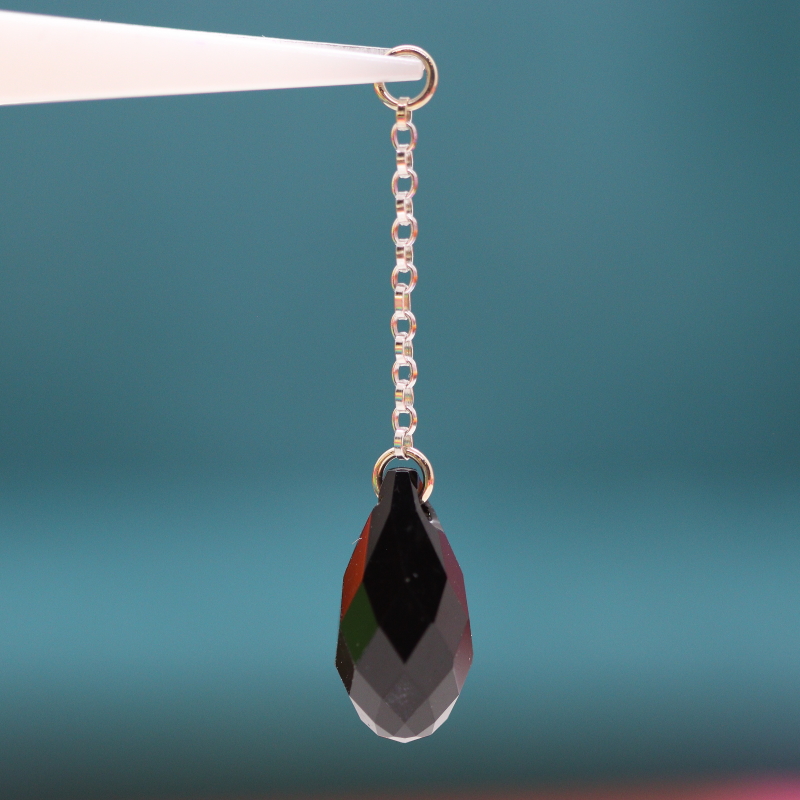 Black Swarovski charm