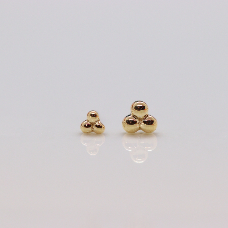 3 bead cluster end - YG