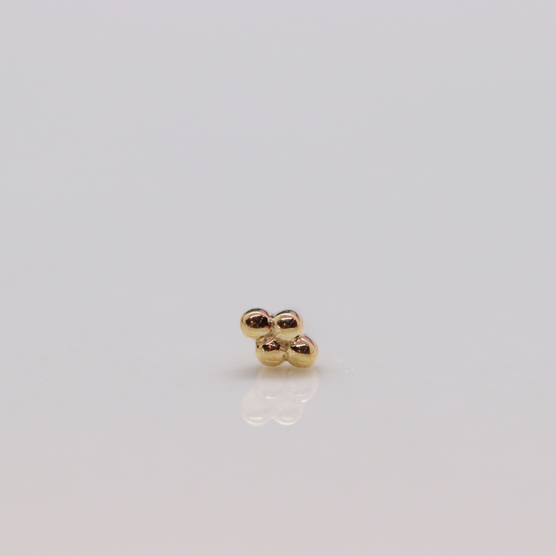 4 bead cluster end - YG