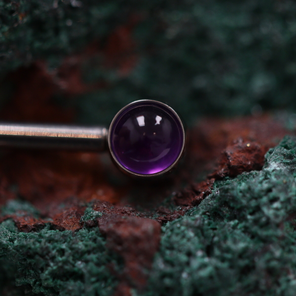Side-set bezel-set end - Amethyst