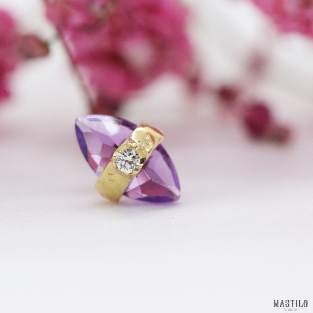 Crystalized - Amethyst & Diamond - YG