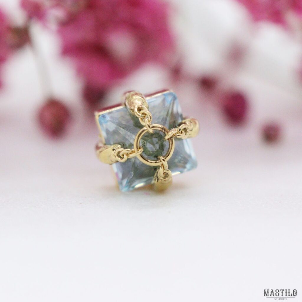 How Dare You - Light Blue topaz - YG