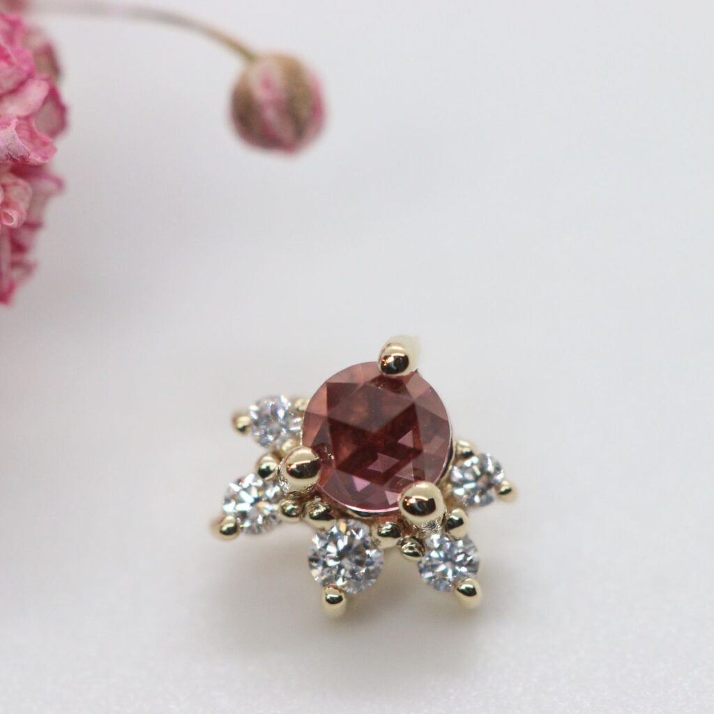 BVLA - Anaya - Padparadscha Sapphire & White Diamonds