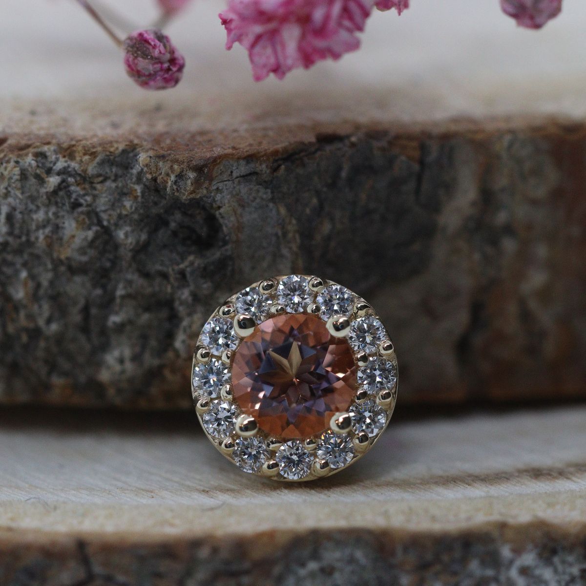 BVLA - Altura - White Diamond & Peach Topaz