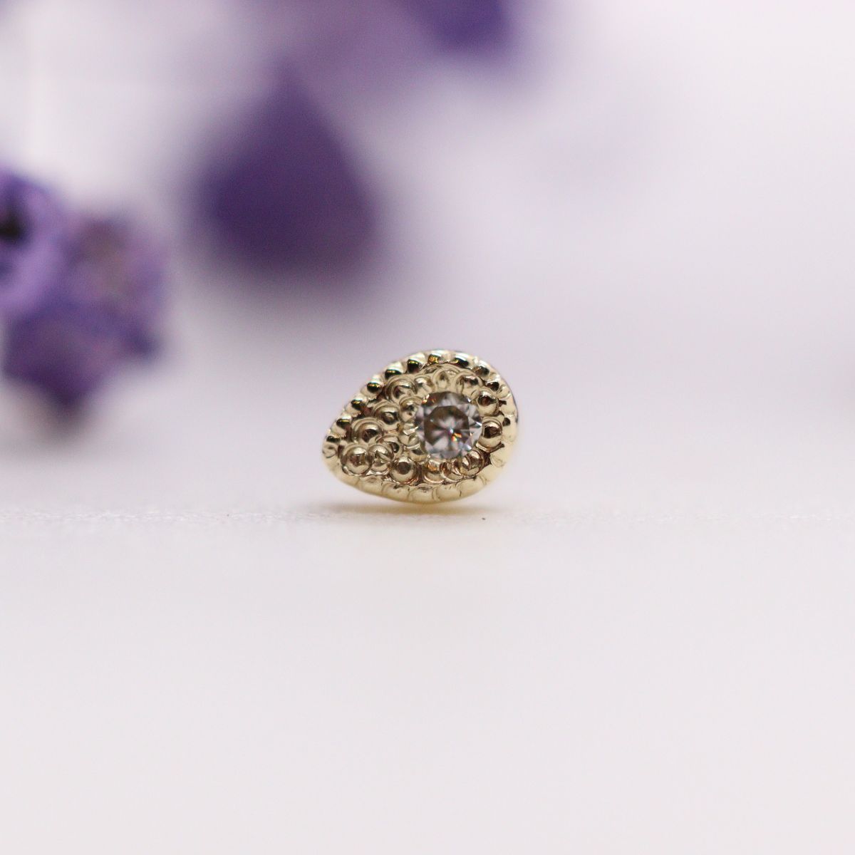 BVLA - Pavé teardrop - White Diamond - YG