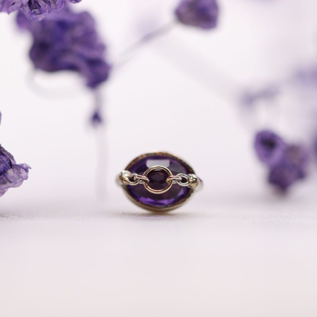 How Dare You - Oval - Amethyst - WG