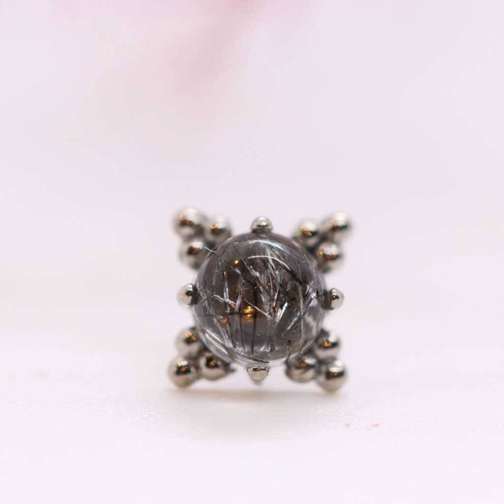 Zia- Black Toumalinated Quartz - WG