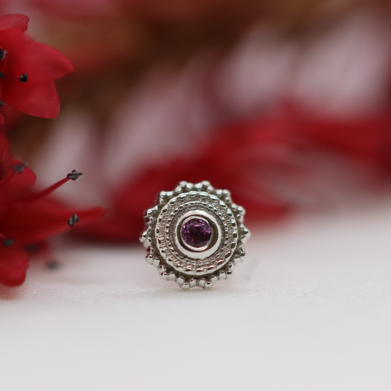 Round Afghan - Rhodolite