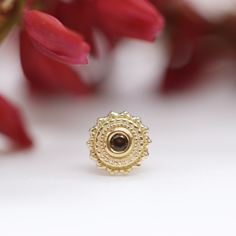 Round Afghan - Smoky Quartz