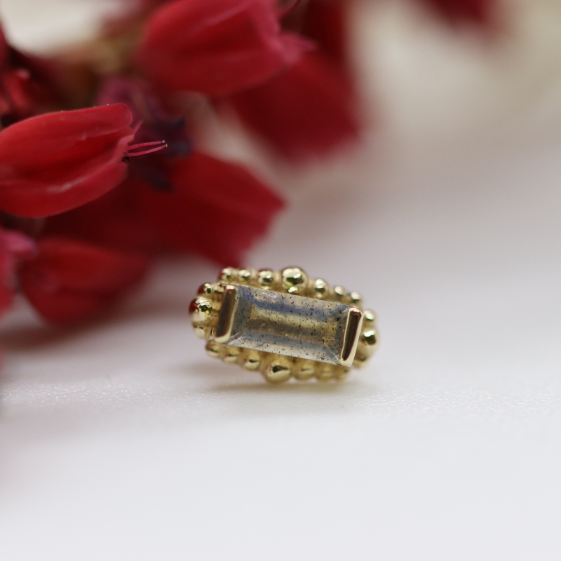 Baguette - Rainbow Moonstone