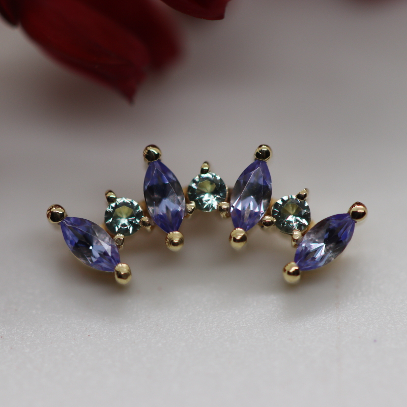 Tiny Sara - Tanzanite & Mint Beryl