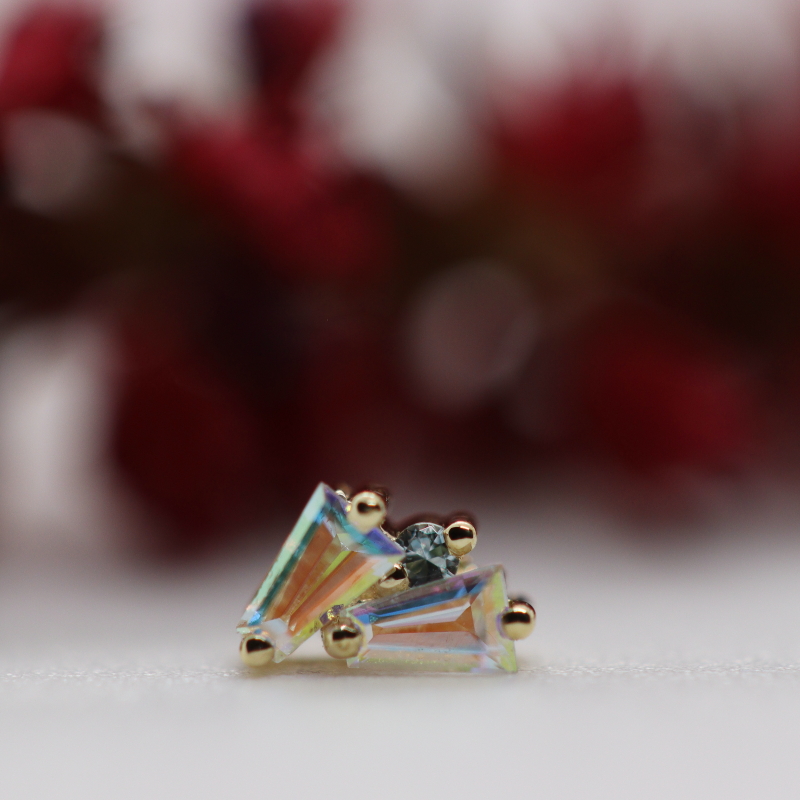 Pillar - Mercury Mist & Swiss Blue Topaz