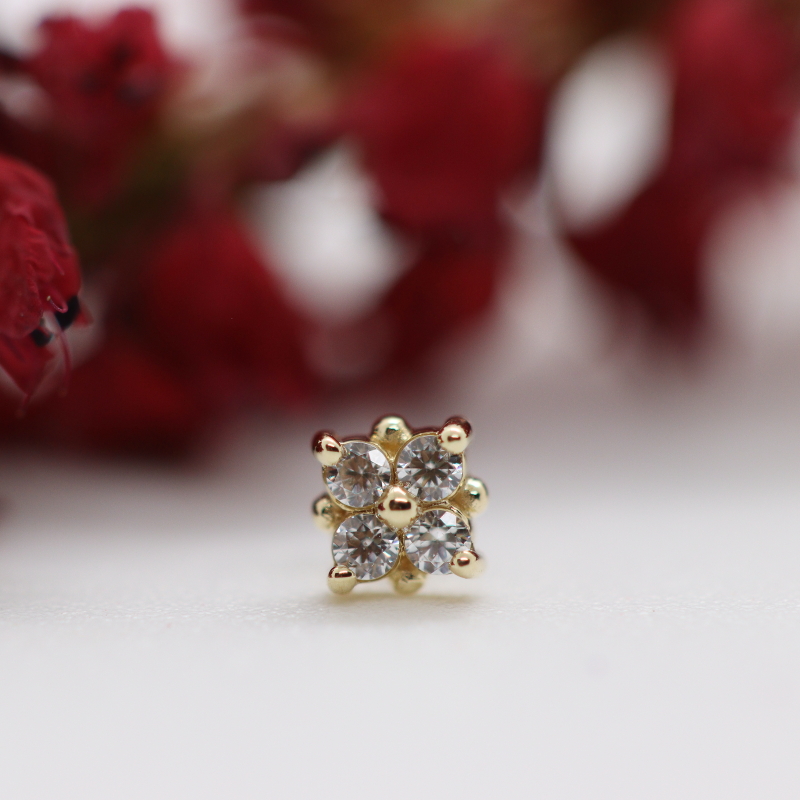 Reema - White CZ - YG