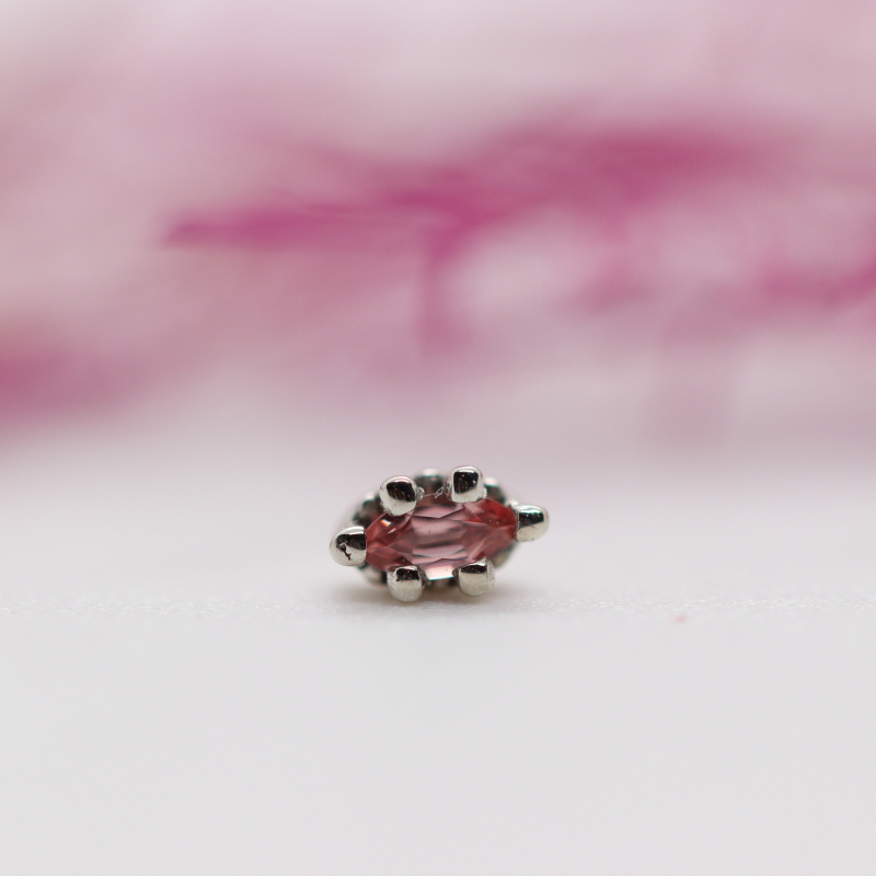 Crown Prong Marquise - Padparadscha Sapphire