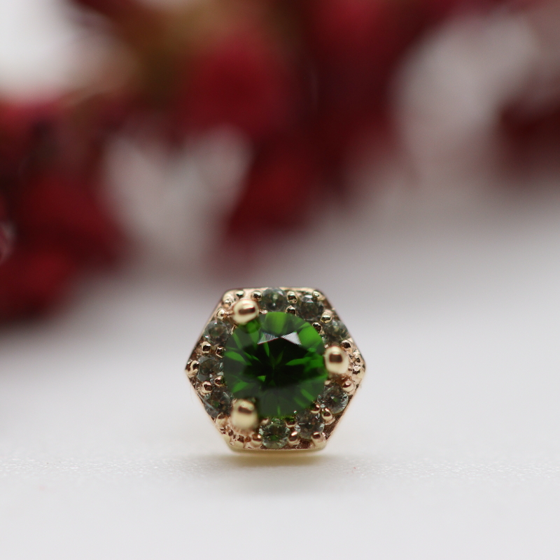 Ava - Imperial Chrome Diopside & Grey Sapphire