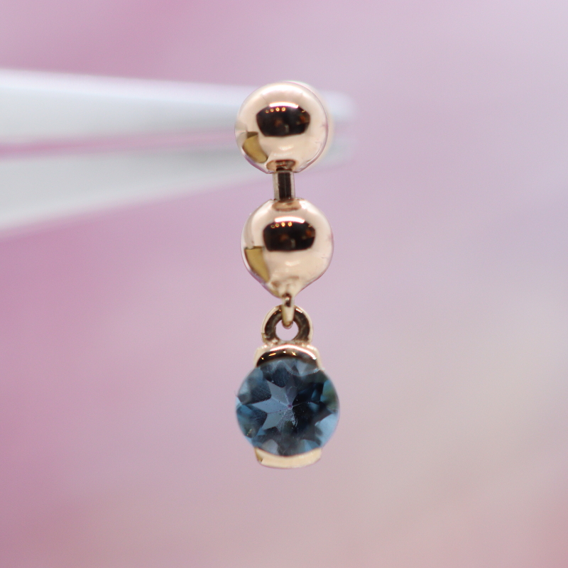 MEGA Two faced end - London Blue Topaz - RG