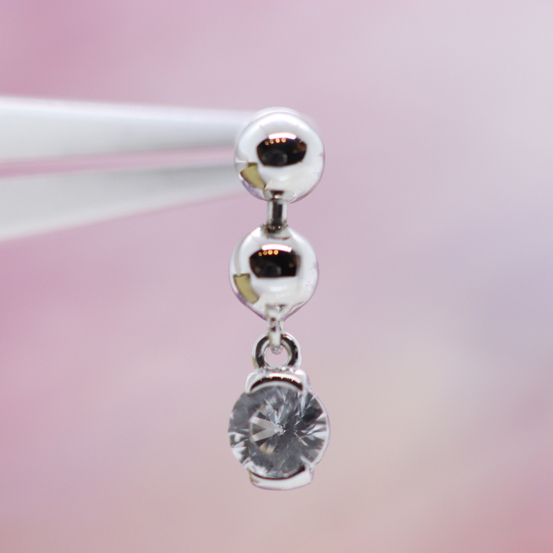 MEGA Two faced end - White Sapphire - WG