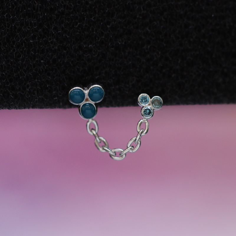 Duplex double pin end - Blue Diamond & Moody Teal - WG
