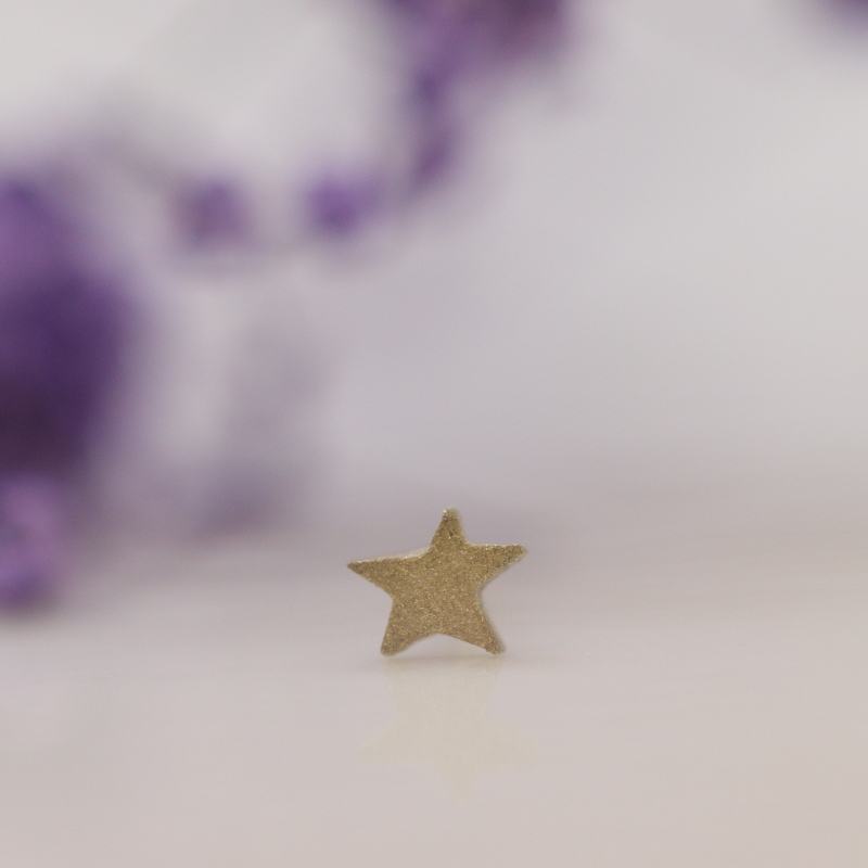 Bitty textured star - YG