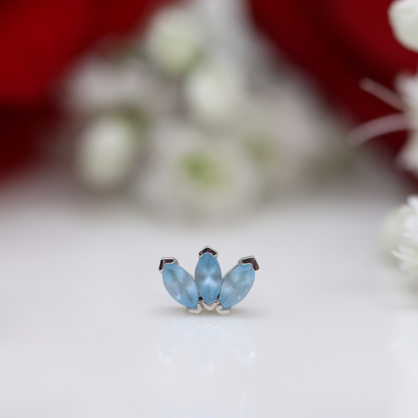 Triple Marquise fan - Swiss topaz