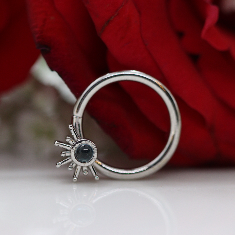 Live to Tell seamring - London Blue Topaz