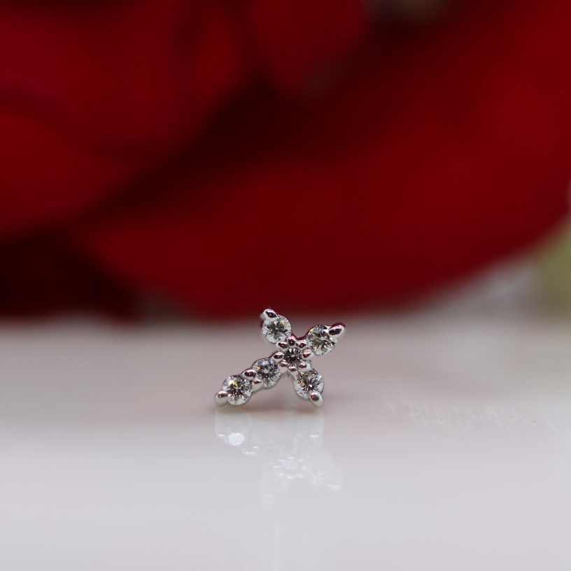 Micro Pavé Cross - White Diamond - WG