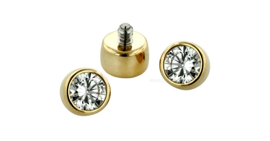 Bezel set gem end