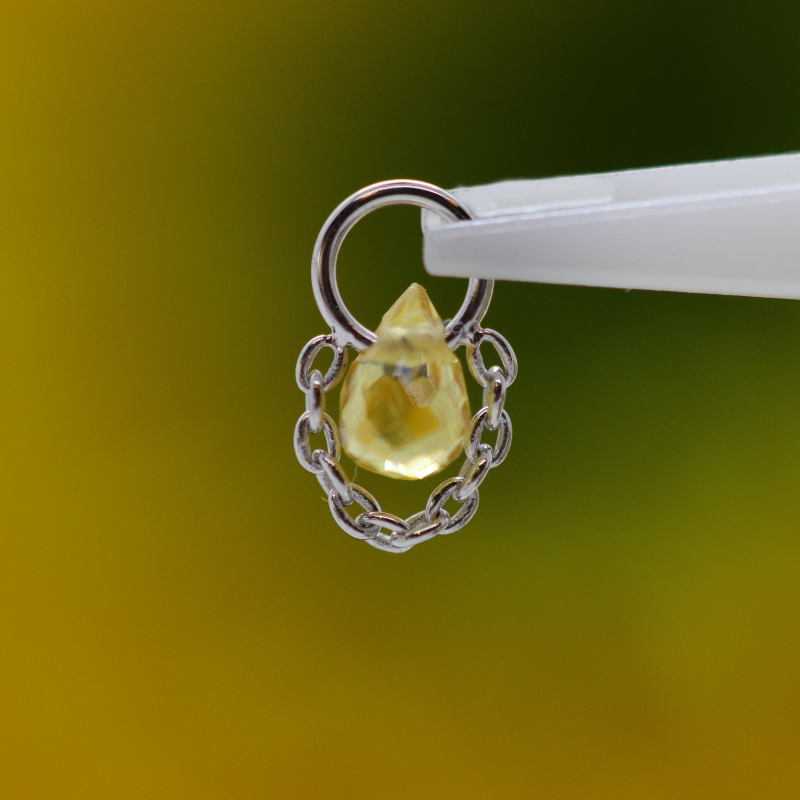 Briolette Charm - WG