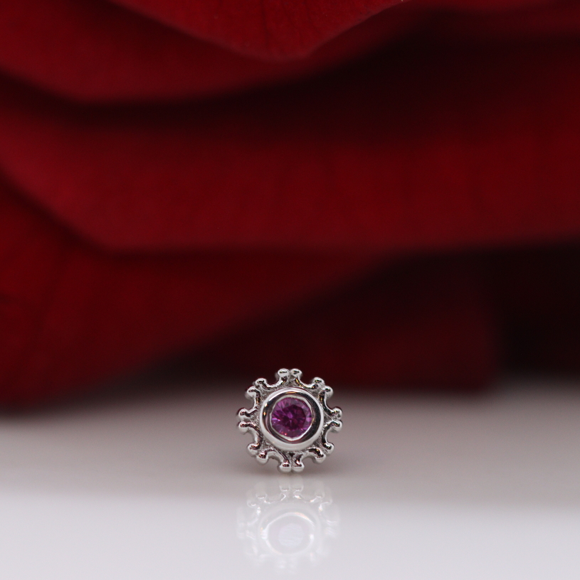 Firenze - Hot Pink Sapphire - WG