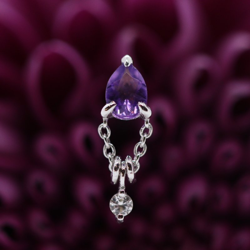 1000% - Stacked - Amethyst & White Sapphire - WG