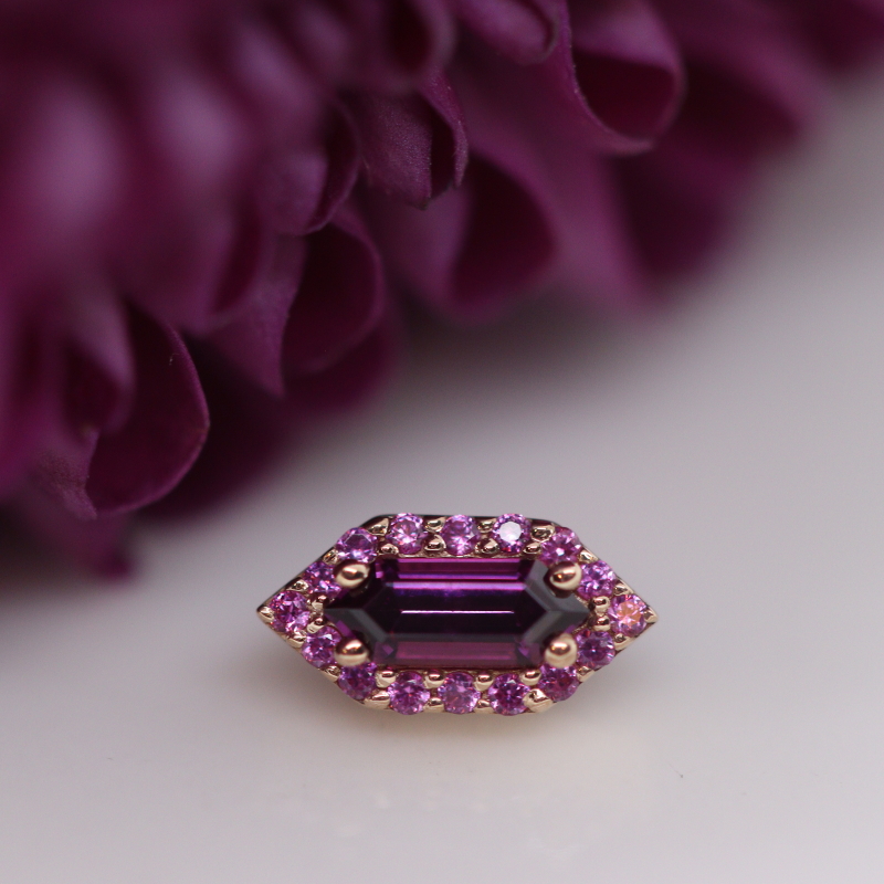Deco Altura - Hot Pink Sapphire & Rhodolite - RG