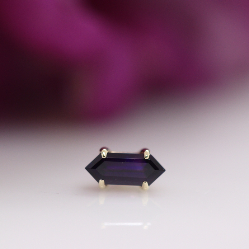 Deco Claw Prong - Amethyst - YG