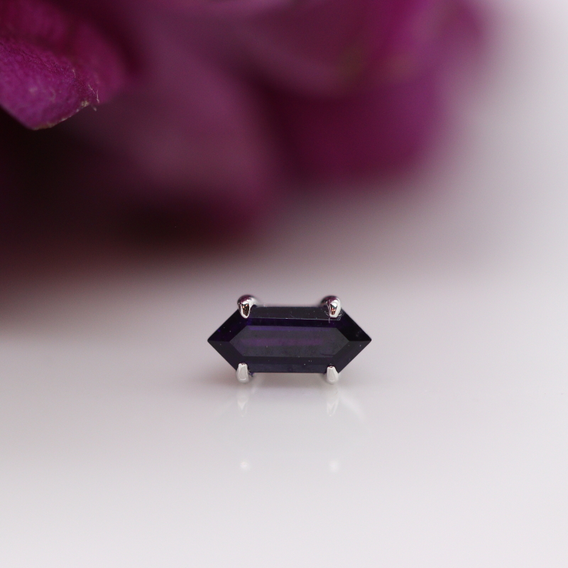 Deco Claw Prong - Amethyst - WG